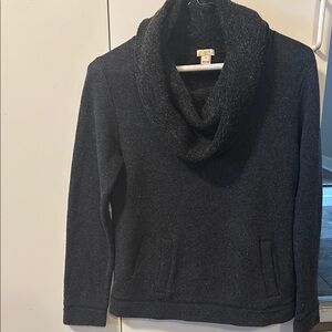 Cozy Charcoal Cowl Neck Sweater